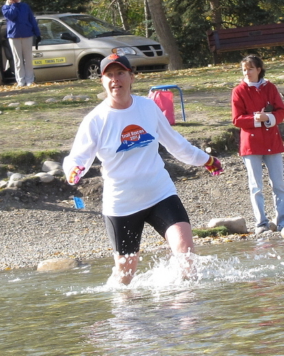 Crossing the Elbow River